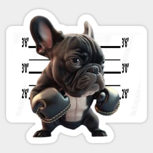 Cute Puppy Boxer Lineup Usual Suspect Sticker